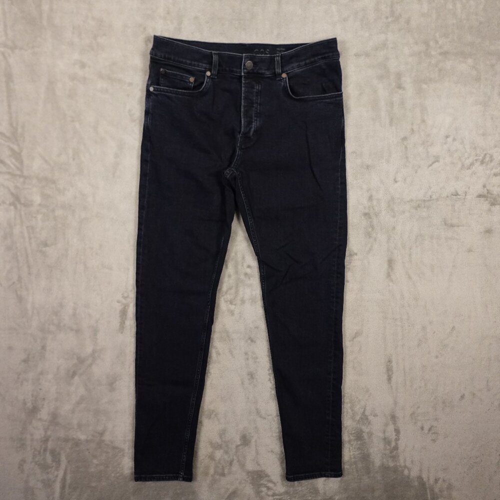 COS Slim Fit Tapered Leg Jeans Men’s‎ 32x34 Dark Wash Mid Rise Modern Minimalist